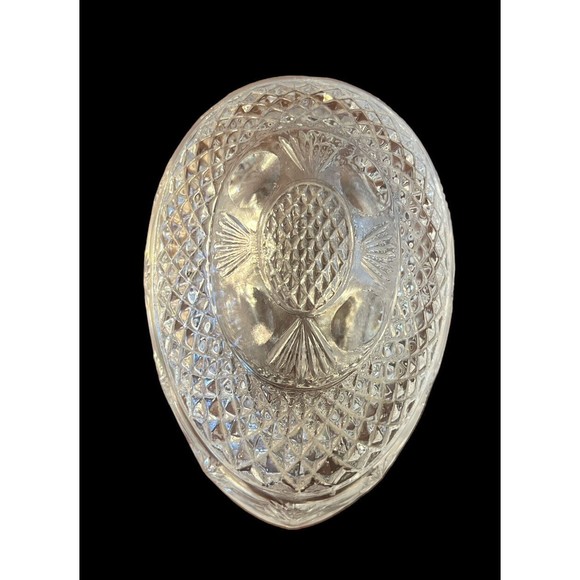 Vtg Fostoria for Avon Mothers Day 1977 Lead Crystal Egg Soap/Trinket Dish - Picture 1 of 4